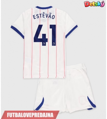 Lacne Dětský Futbalové dres Chelsea Estevao Willian #41 2026-27 Krátky Rukáv - Tretina (+ trenírky)